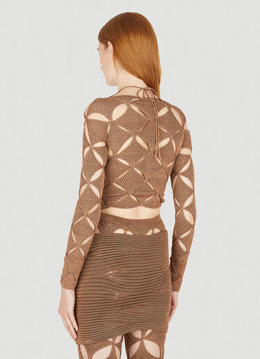 Argyle Long Sleeve Top Isa Boulder Argyle Long Sleeve Top Beige isa0248006