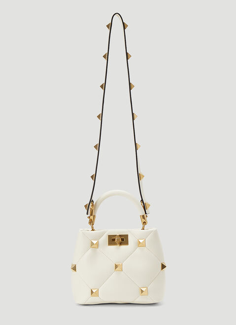 Valentino Roman Stud Small Shoulder Bag Black val0248017