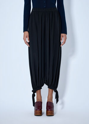 Chloé Fluid Pleated Pants in Crêpe de Chine Black chl0265018
