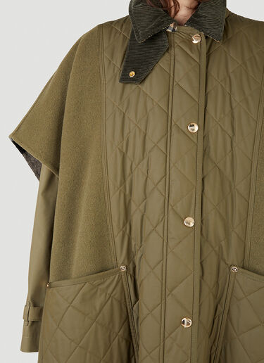 Burberry Quilted Poncho Green bur0245088
