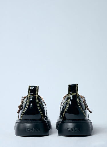 GANNI Everyday Buckle Mary Jane Shoes Black gan0260017
