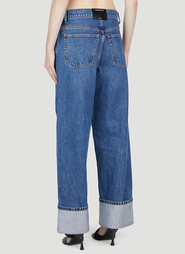 Alexander Wang Crystal Cuff Jeans Blue awg0252014