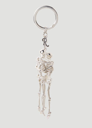 Rick Owens Kissing Skeleton Keyring Silver ric0157035
