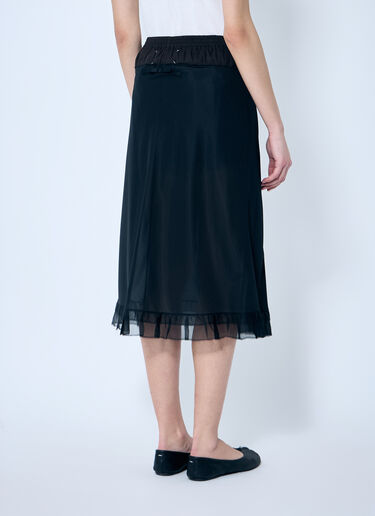 Maison Margiela 缎面中长半身裙  黑色 mla0259011