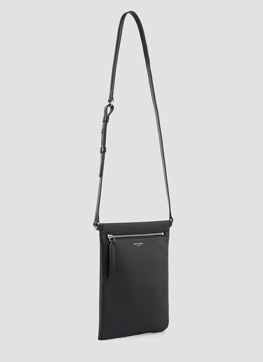 Saint Laurent Flat Crossbody Bag Black sla0147050