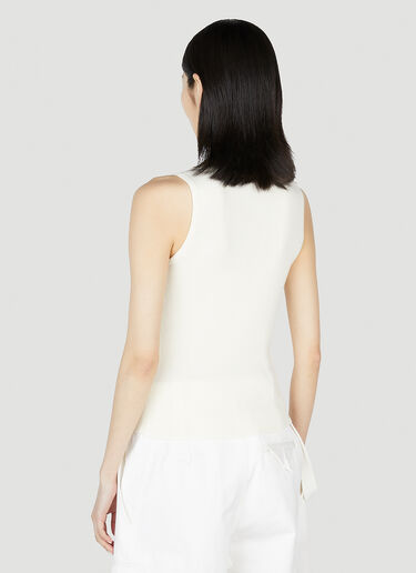 Max Mara Sleeveless Knitted Top White max0252023