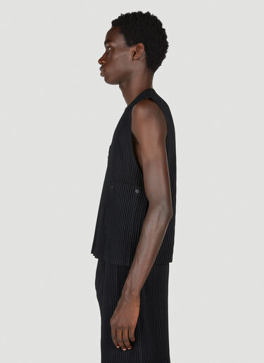 Pleated Zip Up Vest Homme Plissé Issey Miyake Pleated Zip Up Vest Black hmp0153010