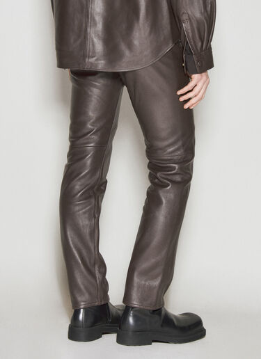 Honey Fucking Dijon x Acne Studios Leather Pants Brown hdj0154006