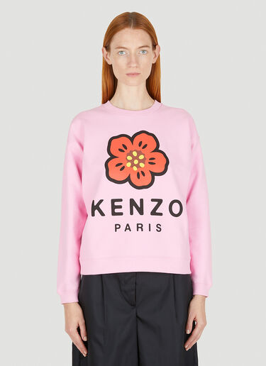 Kenzo ボケ フラワープリント スウェットシャツ ピンク knz0250027