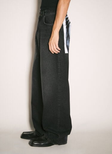 Body Mariniere Printed Jeans Jean Paul Gaultier Body Mariniere Printed Jeans Black jpg0357001