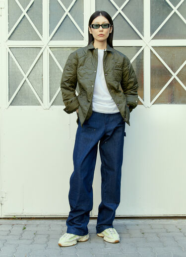 Sky High Farm Workwear 퀼티드 오버셔츠 그린 skh0354004