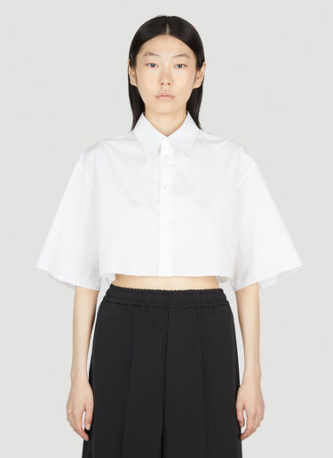 MM6 Maison Margiela Cropped Shirt White mmm0252003