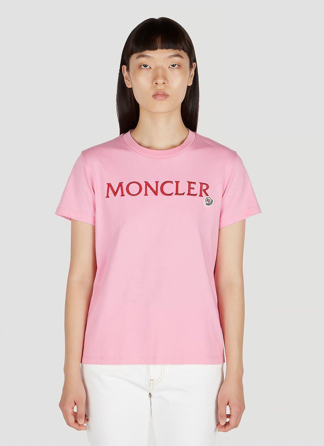 Pink moncler t shirt 2025