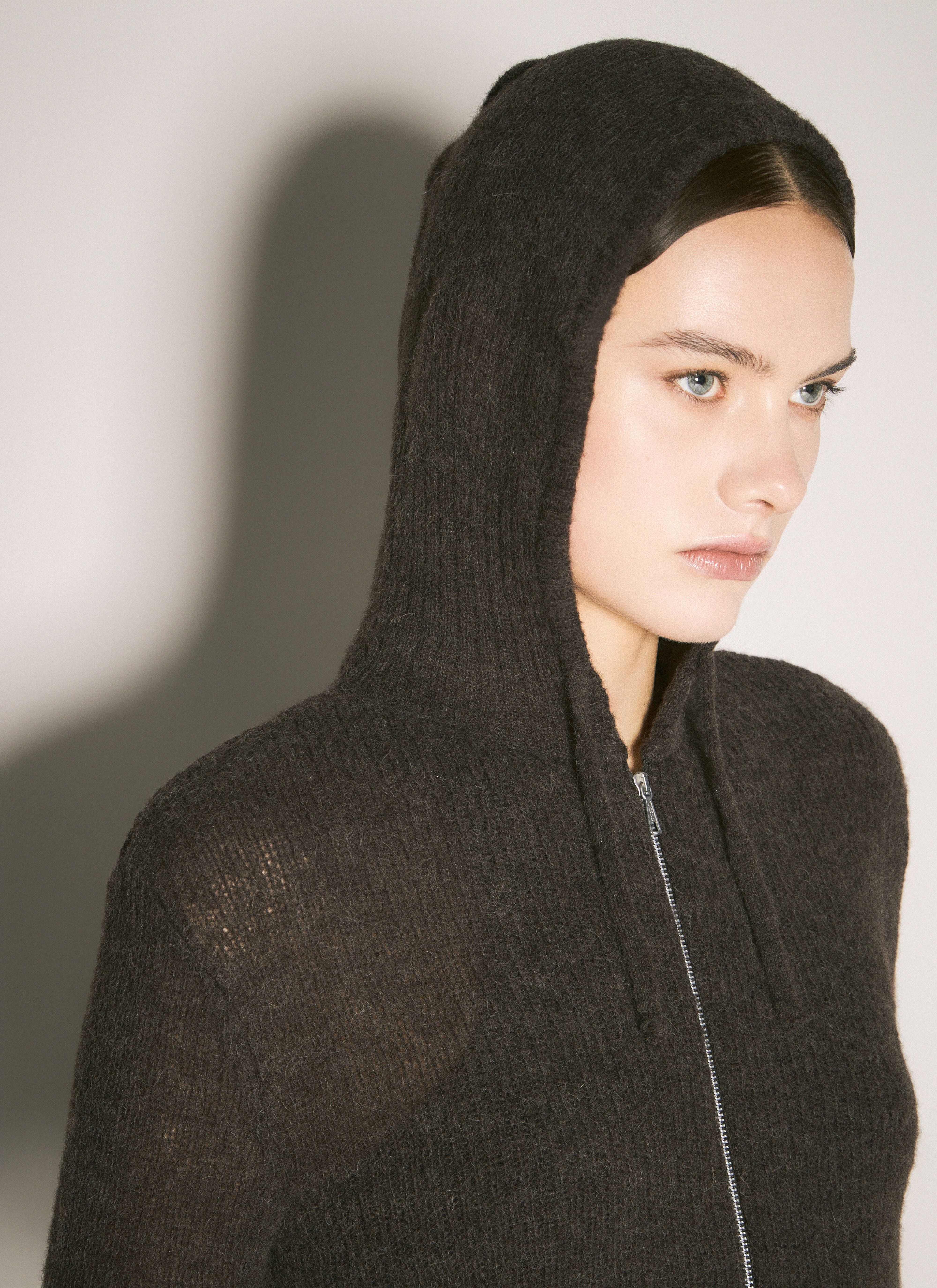 Brown hooded cardigan online