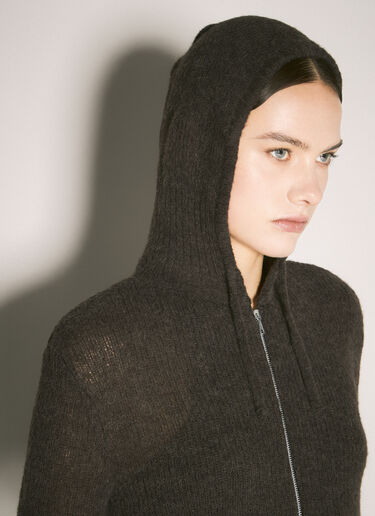 Our Legacy Compact Hooded Cardigan Brown our0259001