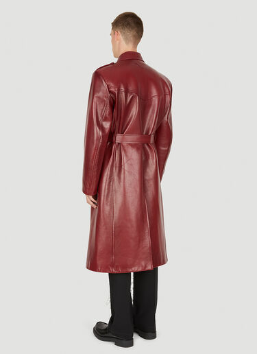 Prada 더블 브레스티드 트렌치 코트 레드 pra0150010