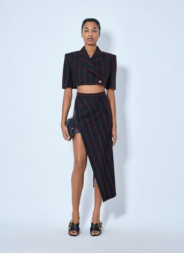 LN-CC® - Vivienne Westwood: Cut Off One Button Blazer - Black Vivienne Westwood Cut Off One Button Blazer Black vvw0266011