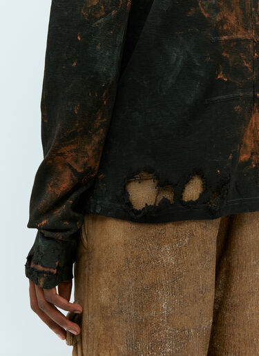 Diesel T-Sermi Distressed Long Sleeve Top Black dsl0154004
