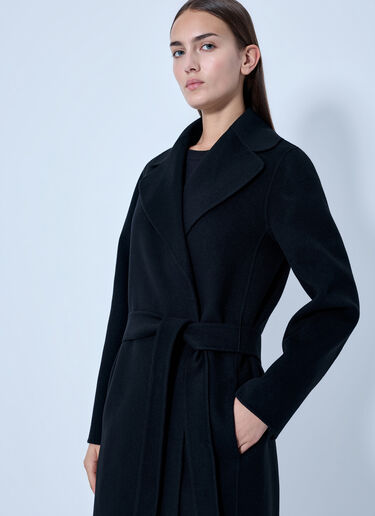 LN-CC® - Max Mara: Belted Wool Coat - Black Max Mara Belted Wool Coat Black max0266094