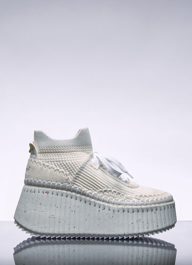 Chloé Nama Wedge Sneakers White chl0258025