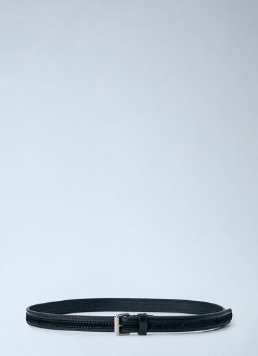 LN-CC® - Dries Van Noten: Smooth-Grain Leather Belt - Black Dries Van Noten Smooth-Grain Leather Belt Black dvn0165034