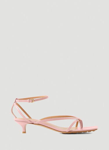 Bottega Veneta Stretch Strap Kitten Heel Sandals Pink bov0251074