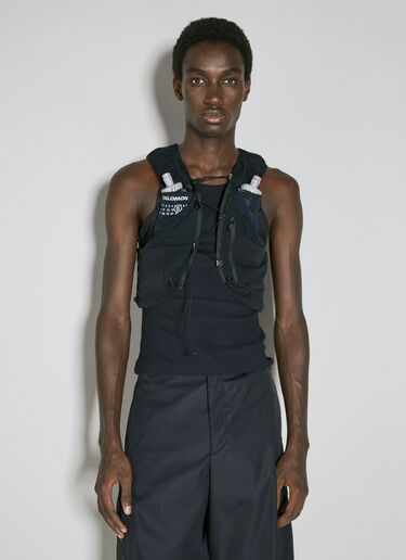 Logo Applique Lycra Gilet MM6 Maison Margiela x Salomon Logo Applique Lycra Gilet Black mms0354002
