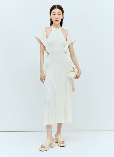 Chloé 镂空无袖网眼连衣裙  米色 chl0256003