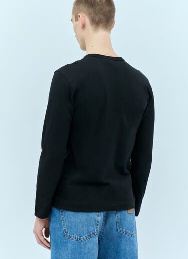 Comme Des Garçons PLAY Logo Patch Long-Sleeve T-Shirt Black cpl0355013