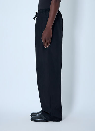 Lemaire Drawstring Wide-Leg Trousers Black lem0164005