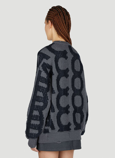 Monogram Distressed Sweater Marc Jacobs Monogram Distressed Sweater Grey mcj0251007