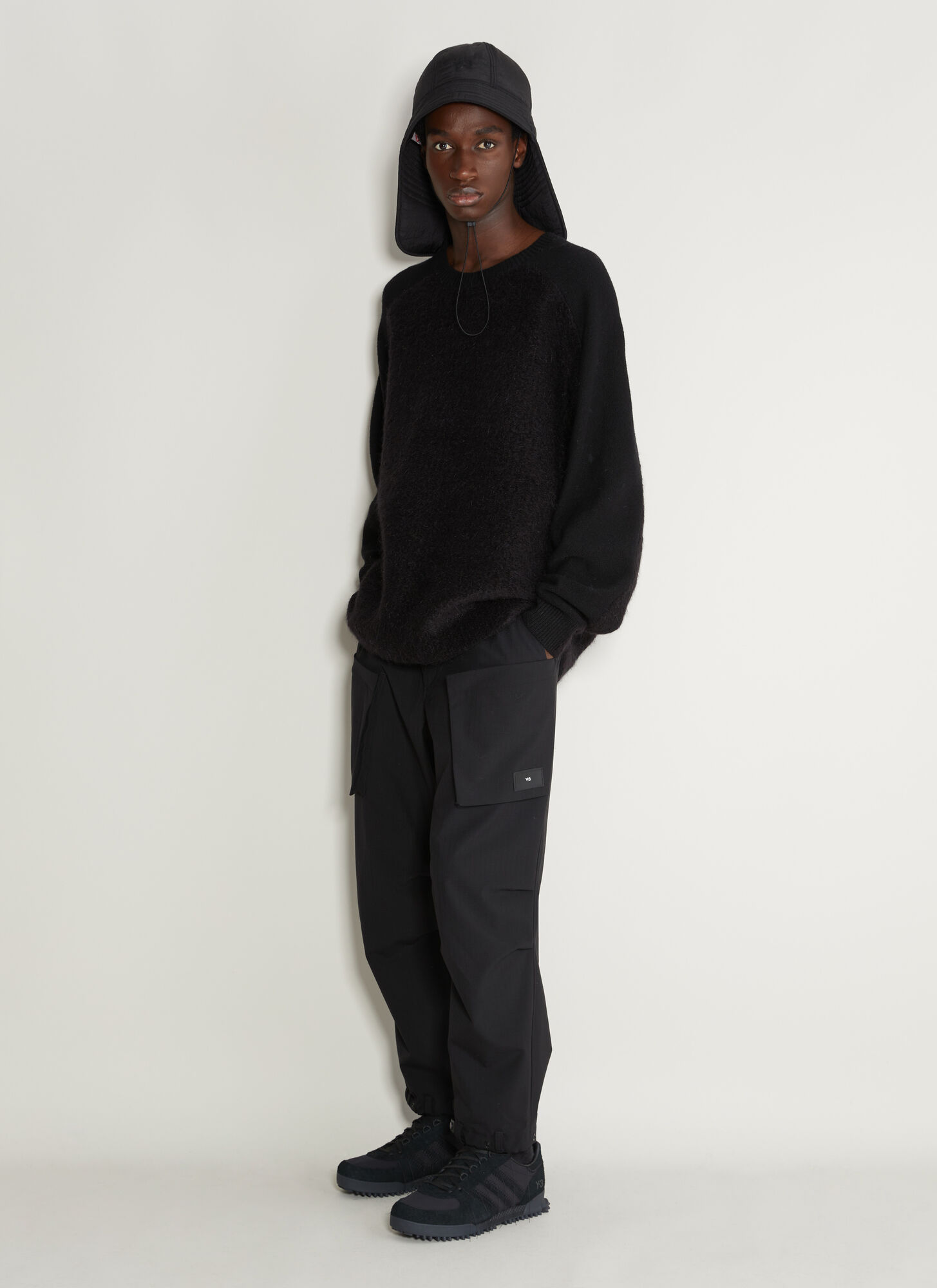 Y-3 WOOL-AND-MOHAIR-BLEND KNIT SWEATER