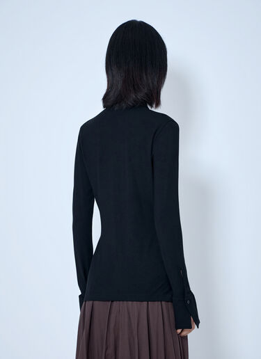 Toteme Fitted Jersey Shirt Black tot0265035