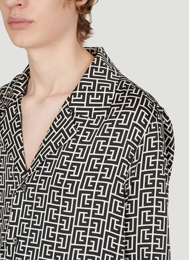 モノグラムプリントシャツ Balmain モノグラムプリントシャツ グレー bln0153002