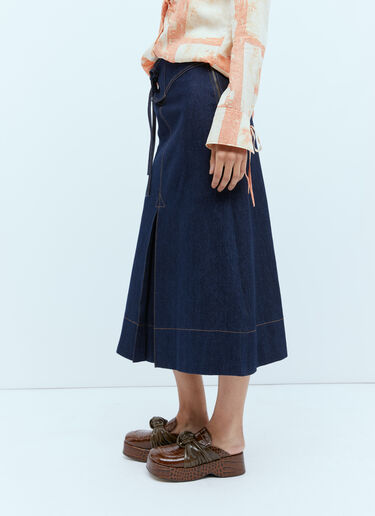 Rejina Pyo Boone Midi Skirt Blue rej0254002