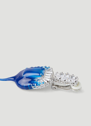 Ottolinger Diamond Dip Clip Earrings Blue ott0248022