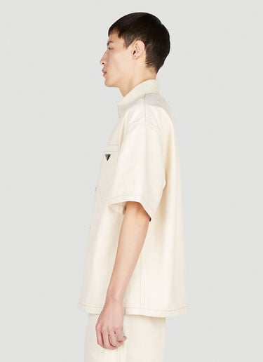 Bull Denim Shirt Prada Bull Denim Shirt Cream pra0151012