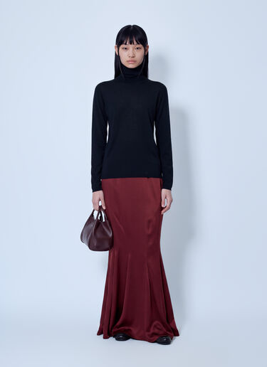 LN-CC® - Max Mara: Satin Maxi Skirt - Red Max Mara Satin Maxi Skirt Red max0266210