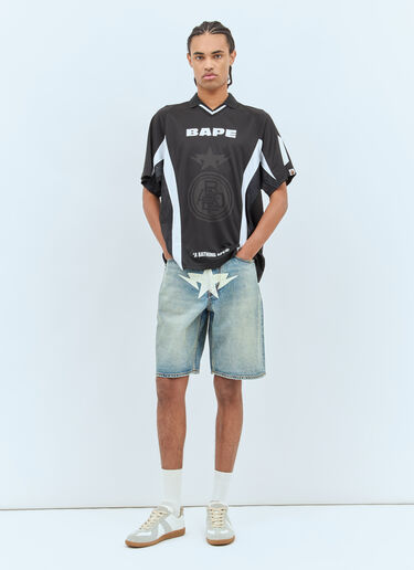 A BATHING APE® サッカージャージ  ブラック aba0158002