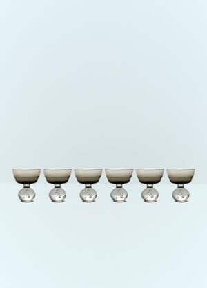 Serax Set Of Six Medium Eternal Snow Stemmed Glasses Grey wps0691557
