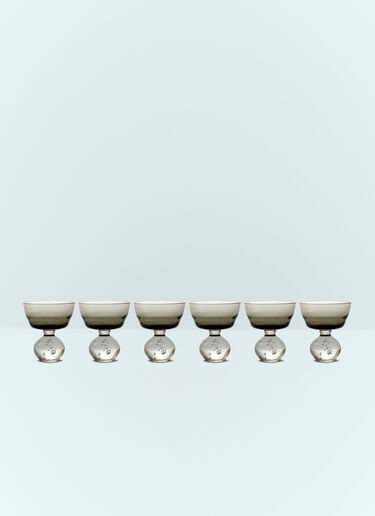 Set Of Six Medium Eternal Snow Stemmed Glasses Serax Set Of Six Medium Eternal Snow Stemmed Glasses Grey wps0691557