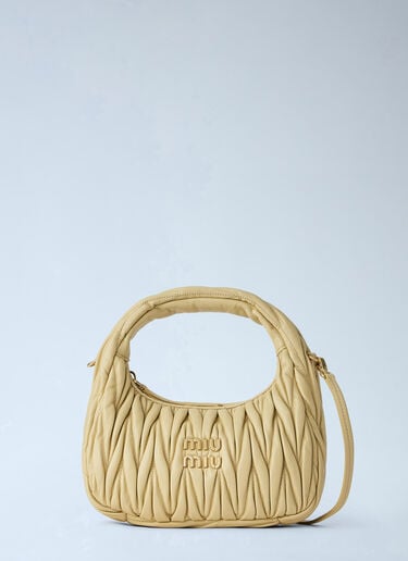 Miu Miu Wander Nappa Matelassé Hobo Bag Yellow miu0264200