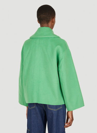 GANNI Oversized Collar Jacket Green gan0251084