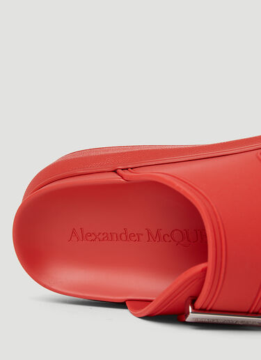 Alexander McQueen Twin Strap Rubber Sandals Red amq0252009