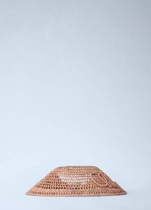 Chloé Raffia Visor Hat Pale Pink chl0265076