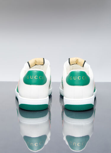 Gucci 互扣字母 G 皮革运动鞋  白 guc0155097