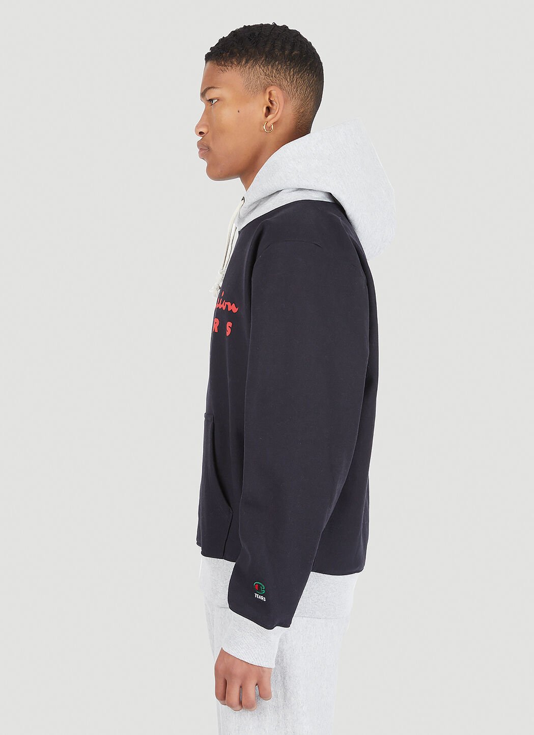 Champion Tears Logo Reverse Weave Hoodie in Black at Nordstrom Size Small