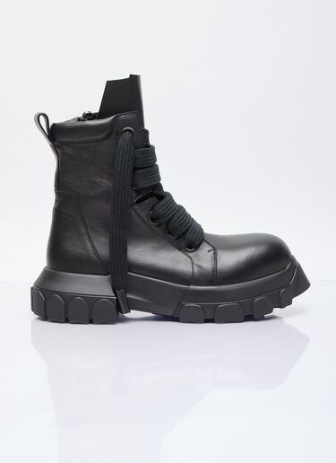 Rick Owens Jumbo Laced Bozo Tractor Boots Black ric0155029