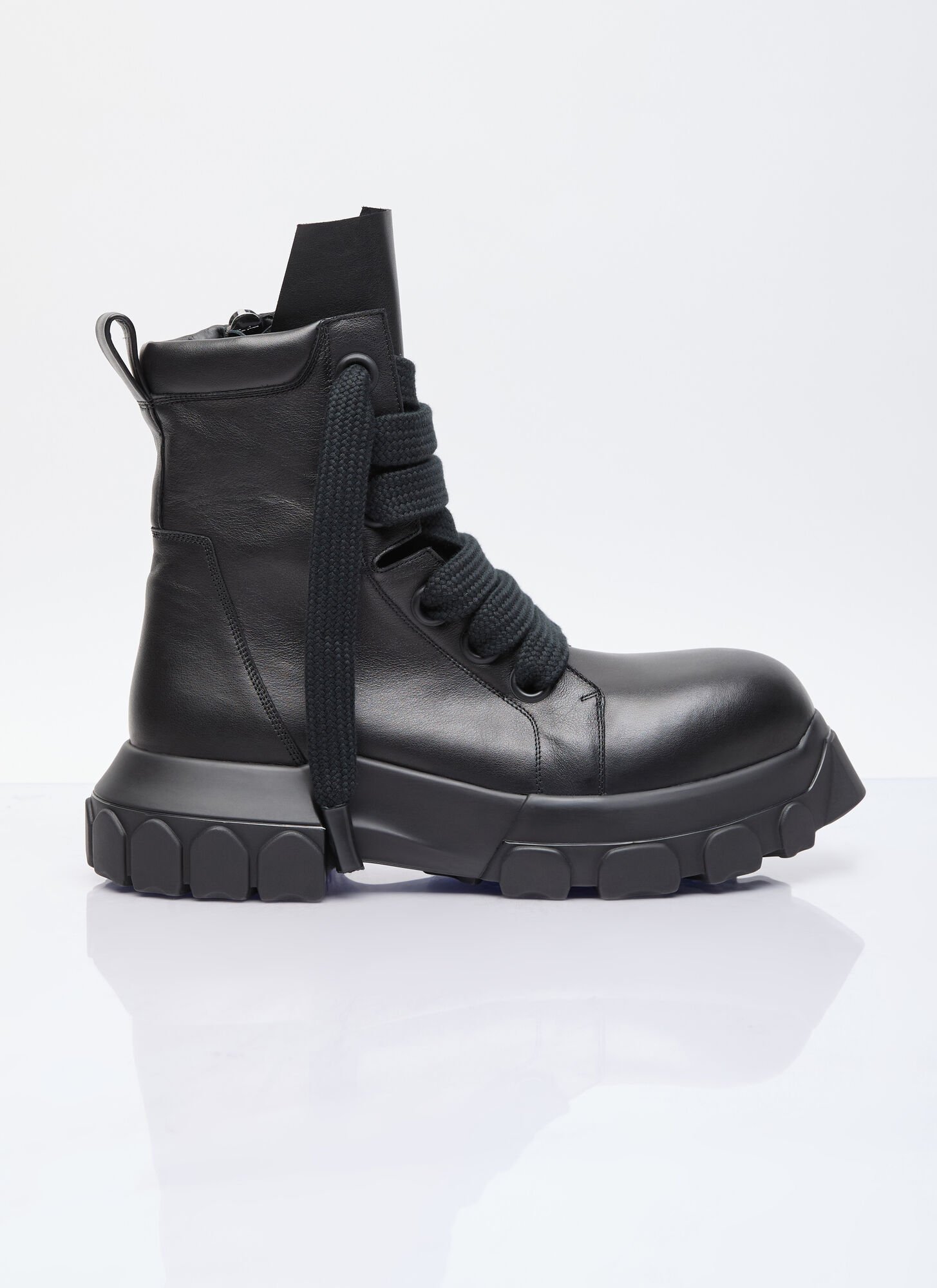 Shop Rick Owens Jumbo Laced Bozo Tractor Boots In Black