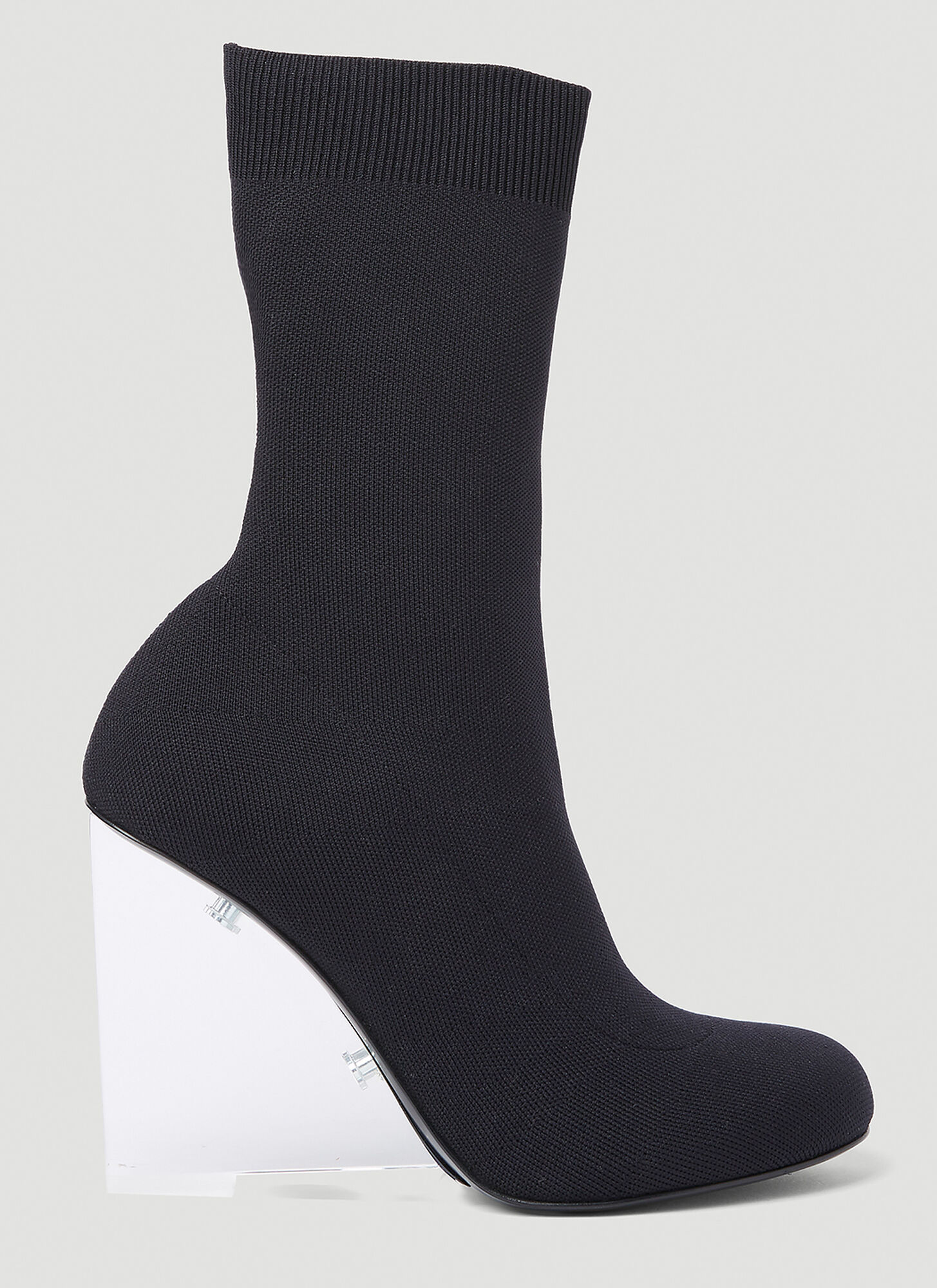 Alexander Mcqueen Shard High Heel Boots In Black